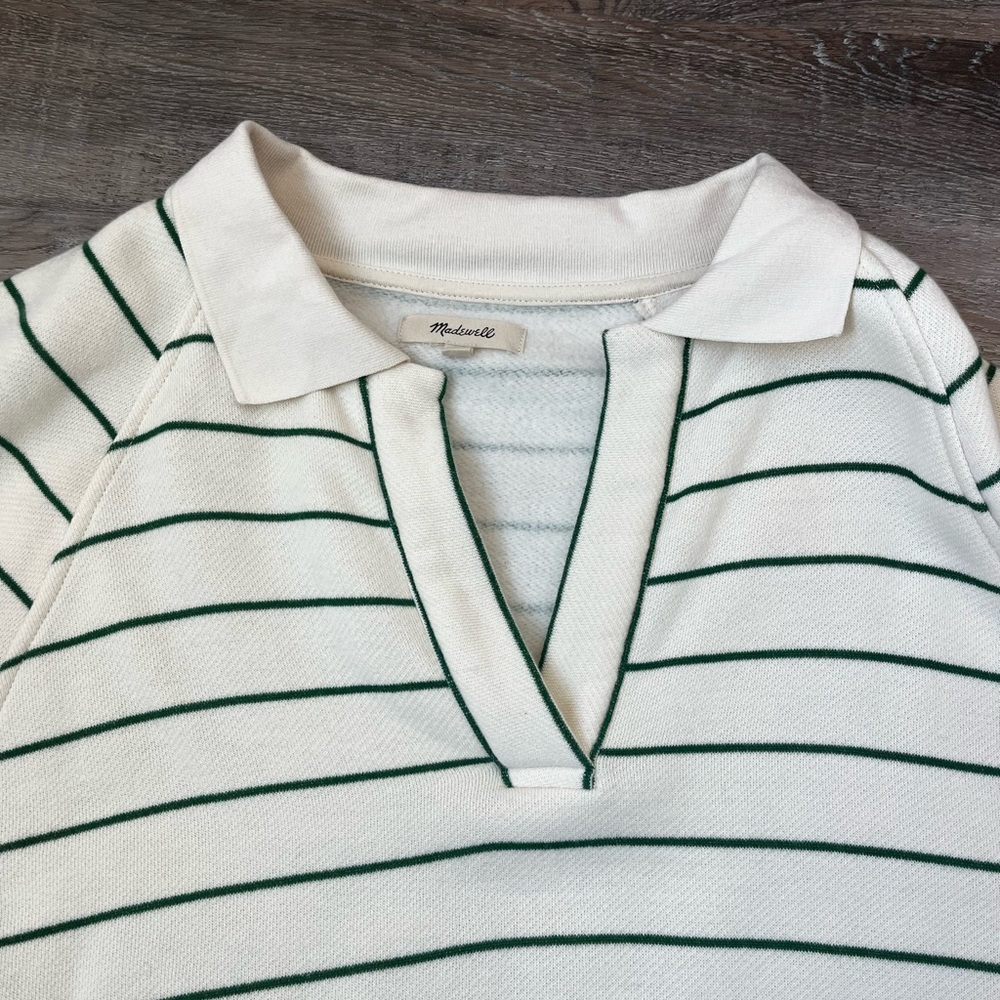 Madewell Women’s Fleece pop over top - size Medium